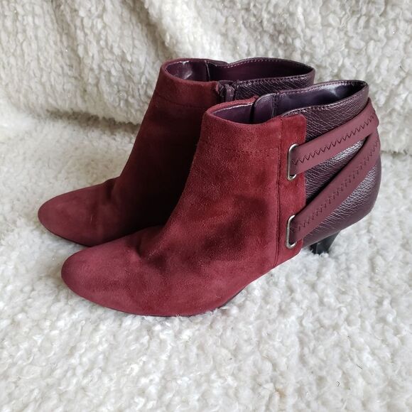 Alfani Step n Flex Vandela2 Wine colored booties sz 8.5 - Picture 5 of 9